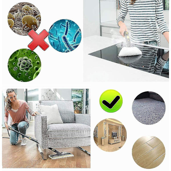 3 mikrokuituliinan ja 3 mikrokuituliinan sarja Karcher Easy Fix Sc1/sc2/sc3/sc4/sc5/sv7 -lisävarusteliina Karcher Easy Fix -laitteeseen
