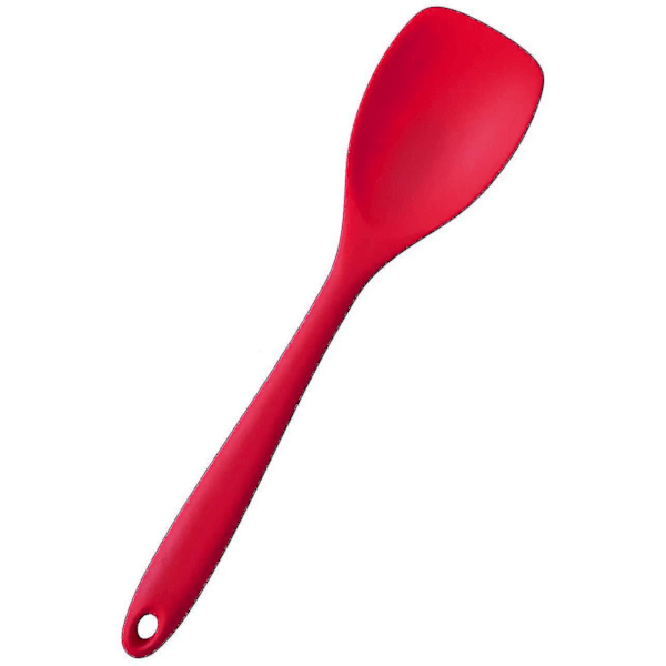 Silikonspatel, sked, hög värmetålig upp till 680 grader F, hygienisk design i ett stycke, non-stick gummiköksredskap