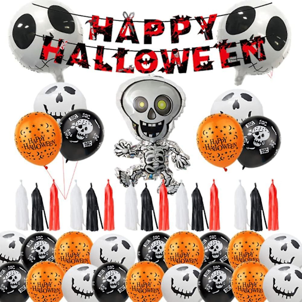 Halloween Dekorationssats, Halloween Dekorationer Ballonger, Halloween Dekoration, Glad Halloween Banner, Halloween Fest Dekorationssats, Halloween Ballon