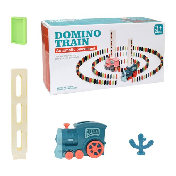 Automatisk domino-togleketøy - 60/80/100 stk, elektrisk tog-dominosett for barn, gutter og jenter（100 stk.）