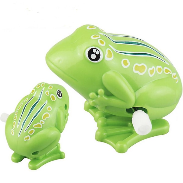 5 st Wind Up Frog Plast Jumping Animal Classic Educational Clockwork Toys