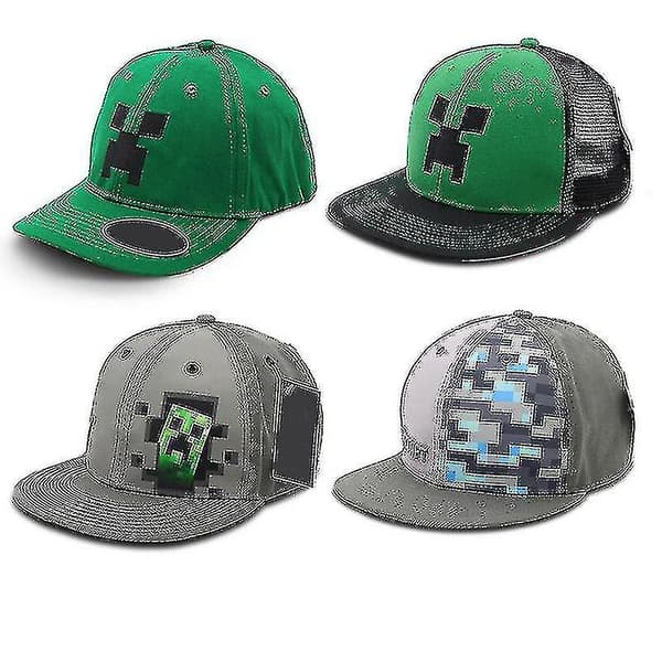 Minecraft Snapback Baseball Cap Herr Dam Bomull Baseball Cap Andningsbar Solhatt