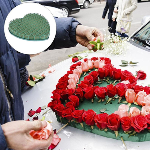 Skumgummi Lera Färsk Skuren För Oasis Hjärtformad För Blomsterarrangemang Skum För Diy
