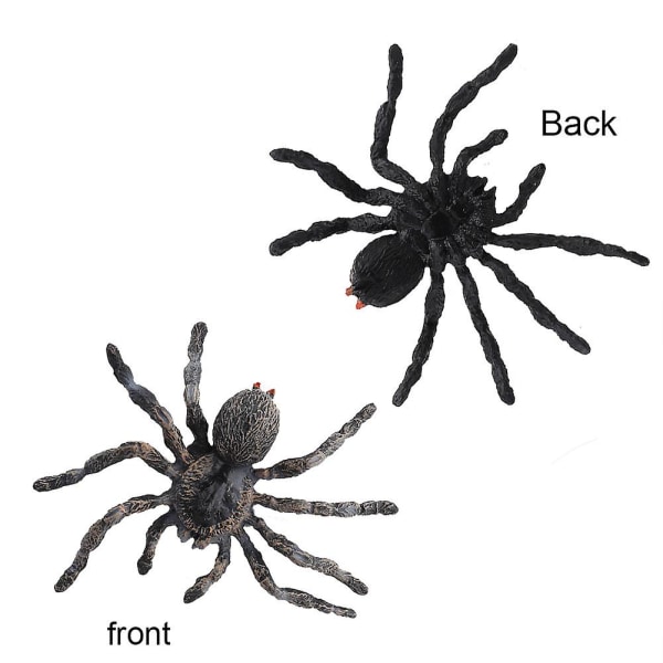 2 stk simuleret edderkoppemodel Realistiske plastik edderkoppefigurer Pædagogisk legetøj til børn