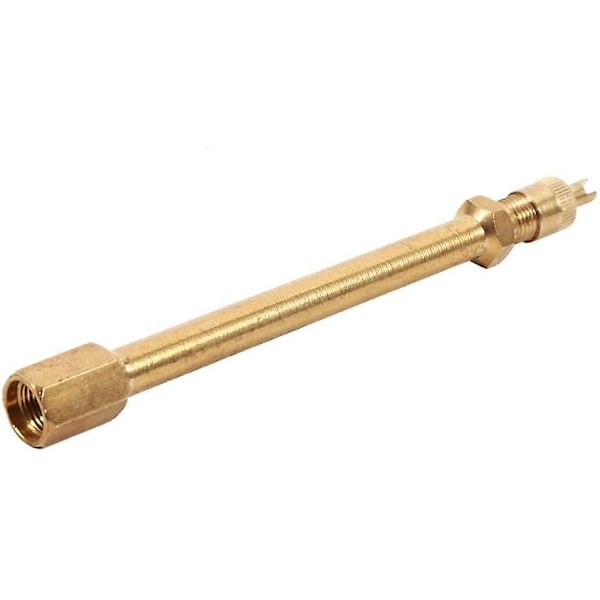 2 st Brass Auto Däckventilförlängare Adapter Luftdäckventilförlängare Inflation Rakt Hål För Motorcykel, Cykel, Gräsklippare Och Scooter (100 mm) (140 mm)