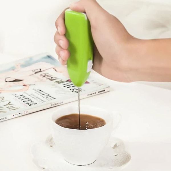 Håndholdt Mælkekaffeskummer Elektrisk Håndholdt Hjemmekøkken Æggepisker Mini Rustfrit Stål Æg Kaffe Mælk Te Omrører