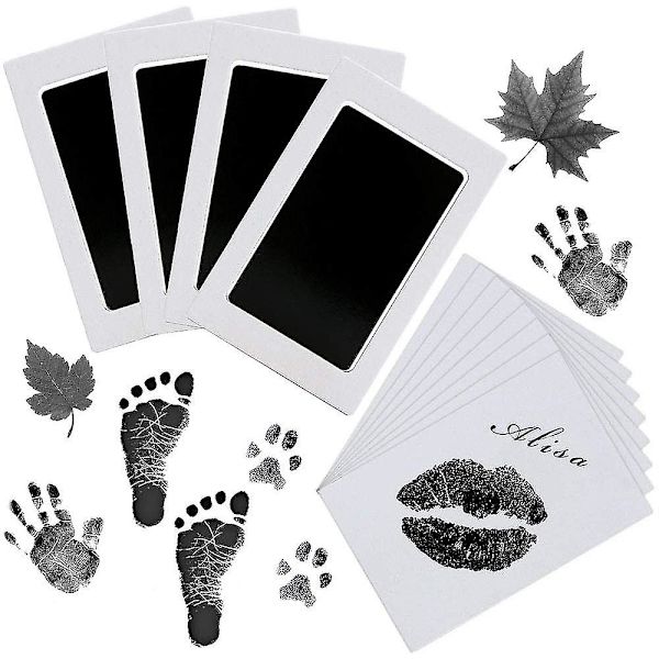 Baby Handprint och Footprint Set, 4 st Baby Footprint Set, Baby Newborn Print Set, Dog Paw Print Set, Cat Paw Print Set, Clean Touch Ink Pad för Baby