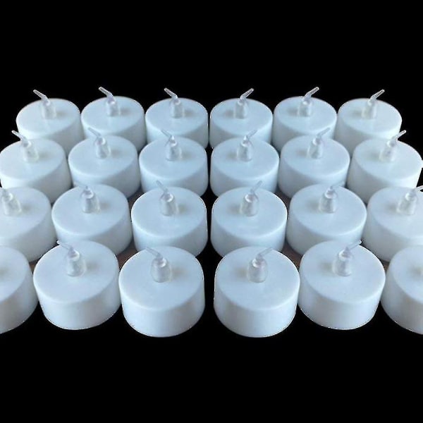 24-paknings LED telys stearinlys 7 fargeskiftende flammeløst telys Langvarig batteridrevet falske lys dekorasjon kompatibel med vi