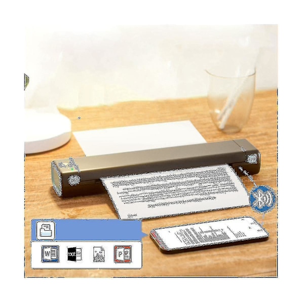 M08f Bærbar Trådløs Bluetooth-printere Understøtter 8,5 X 11 Tommer Brev, Blækfri Termisk Kompakt Printer Til Telefon Bærbar Computer-b