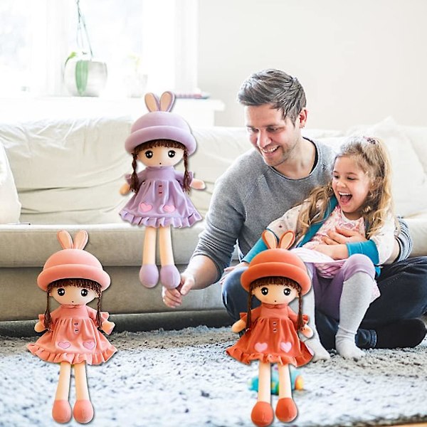 Söt Docka Plyschleksak Prinsessa Tutu Docka Barn Födelsedagspresent Flicka Kudde Sovande - Lila 70cm
