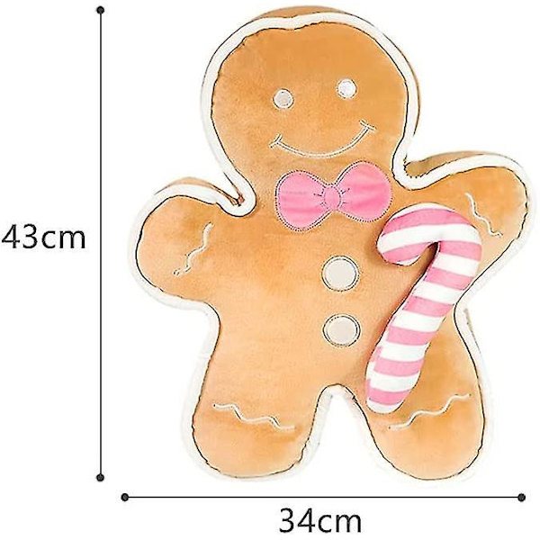 Pepparkaksgubbe plyschdocka kakman plyschfylld leksak pepparkaksgubbe 17 tum - Snngv