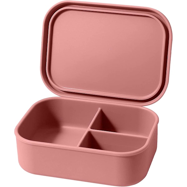 Silikon Bento Box Matlåda, Shucheng Läcksäker Matlåda, BPA-fri, Diskmaskinsäker (ljusröd)