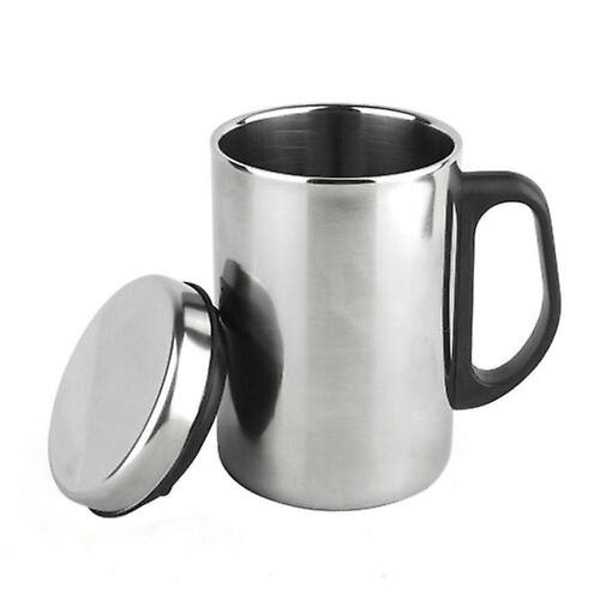 Rostfritt stål mugglock termiskt isolerad resevattenkopp flaska te kaffekopp（500ml）