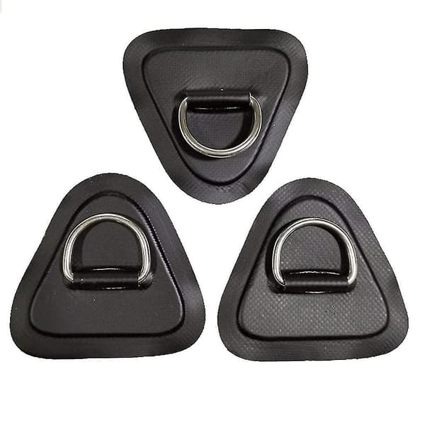 6 st rostfritt stål kajak D-ring spänne cirkulär D-ring PVC-lapp för surfbräda flotte uppblåsbar båt