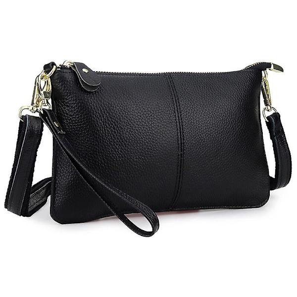 Läder handledsväska plånbok liten kuvertväska crossbody väska för kvinnor