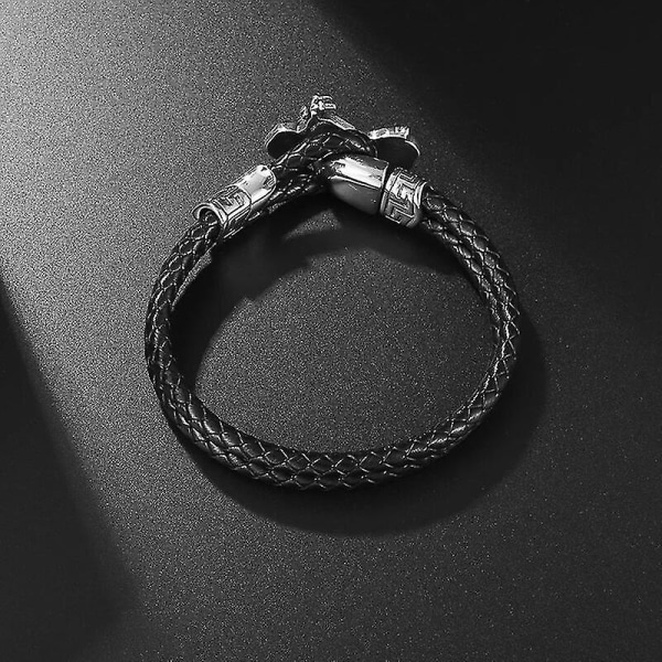 Motorcykel Läder Armband För Män Dubbel Lager Casual Sport Armband Mode Smycken Manlig Snygg Present