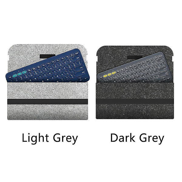 Reseväska i Filt för Bärbar Tangentbord, Flexibel Väska för Logitech K380 K480