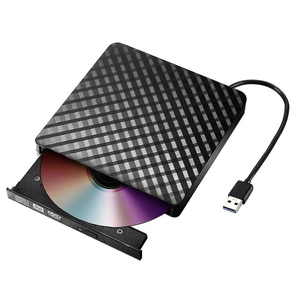 Extern optisk enhet Cd DVD-skivbrännare Dator Notebook Mobile Burning Optisk enhet（svart）