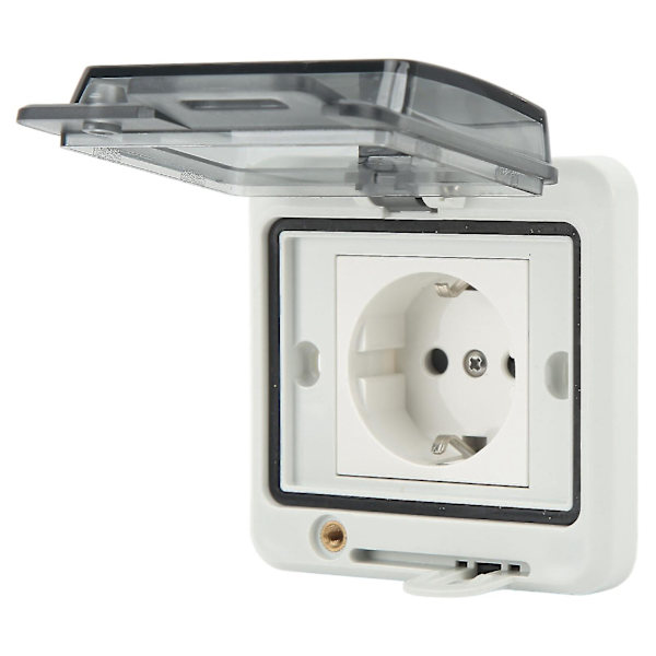 Väggmonterad IP66 Vattentät EU Standard Plug Adapter Uttag 250V 16A med PC Skal