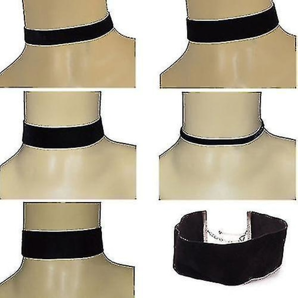 Kvinner Dame Svart Fløyel Choker Gotisk Halskjede Enkelt Retro Smykker Julegave