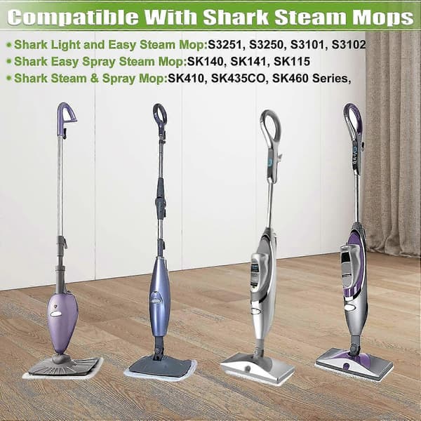 4-pakning dampmoppputer for Shark S3101 S3202 vaskbare harde gulv