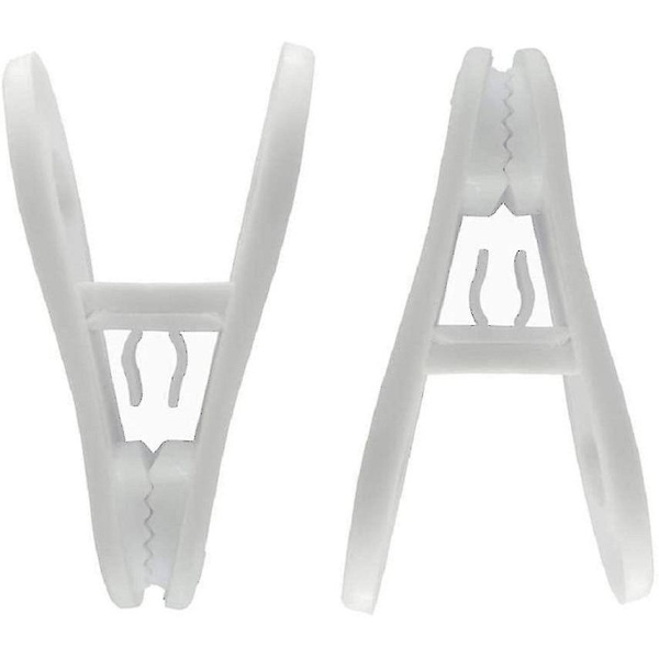 30-pack multifunktionella klädhängarklämmor för galgar, vita