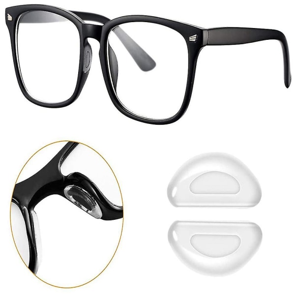 Selvklæbende anti-skrid silikone bløde næsepuder til briller solbrillebriller (1 par)