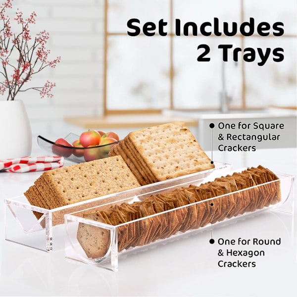 Klar akryl kakbricka modern design BAP-fri rund rektangulär aptitretare serveringsbricka för bröd frukt（A）