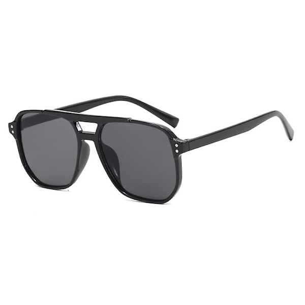 Trendiga dubbla balkar fyrkantiga bågar solglasögon mode retro solglasögon solskydd UV-skydd vuxen vuxenunisex bländskydd glasögon（OR）