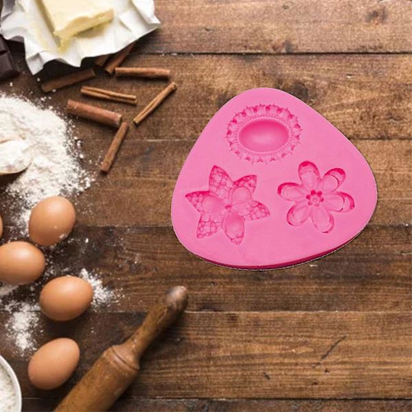 3 Håls Silikon Chokladformar Ädelstensform Perfekta Gåvor För Bakälskare -ZHENV