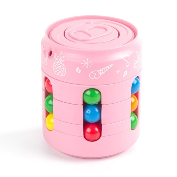 Roterende Magic Bean, pædagogisk fidget-legetøj til børn, afstressende legetøj til teenagere og voksne, gave til børn (Pink)