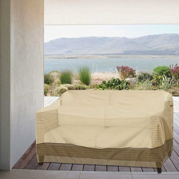 Utomhus sofföverdrag 3-sits vattentät vindtät dammtät trädgårdssoffa överdrag 193x83x84cm