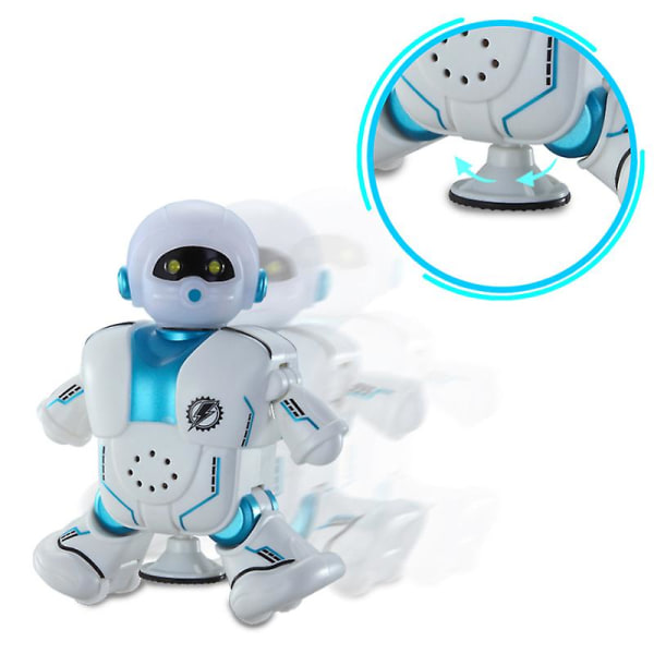 Tanssirobotti Lasten robottilelu Mielenkiintoisia älykkäitä robotteja lapsille 360 ​​pyörivä tanssirobotti (punainen)
