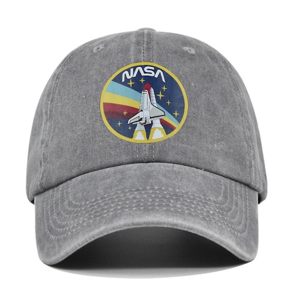 Europæisk og amerikansk Nasa Graffiti-print Baseball Cap Farve Screen Printing Peaked Cap Lavet af Gammel Buet Skygge Hat Solhat Personlig Hat