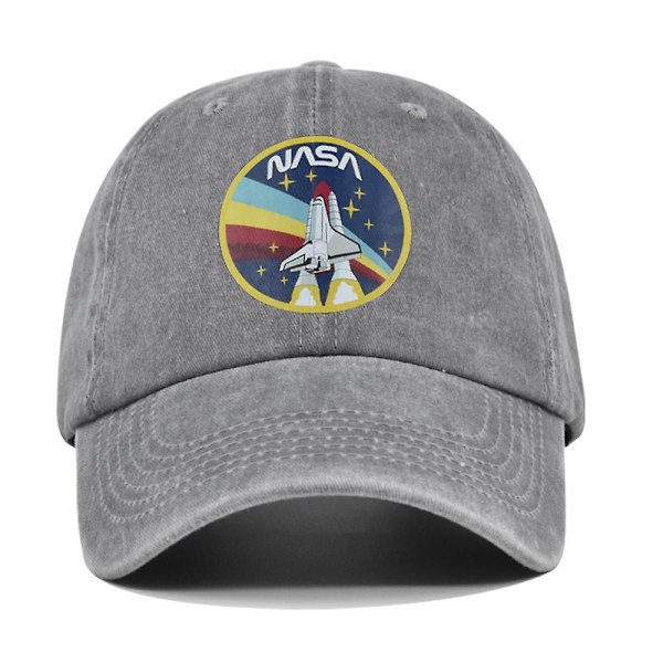 Europæisk og amerikansk NASA Graffiti-print Baseball Cap Farve Screen Printing Peaked Cap Lavet af Gammel Buet Skygge Hat Solhat Personlig Hat