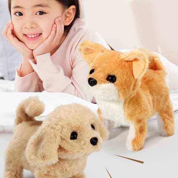 Plush Hundelegetøj Design Sød Smart Simulation Hvalp Plush Legetøj Til Børn - Snngv（A）