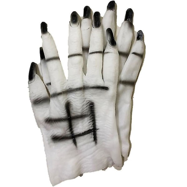 Halloween Gloves Ghost Gloves Halloween Holiday Pros Horror Nainen Ghost Gloves Miesten ja Naisten Hauskat juhlat (1 pari)