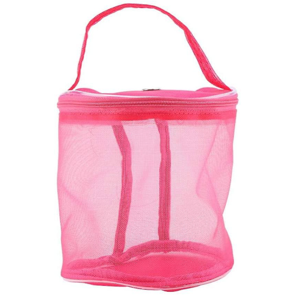 Bärbar stickad väska cylinder nät ull arrangör lätt bekväm behållare tote väska för garn