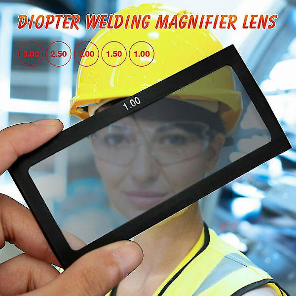 1,0/1,5/2,0/2,5/3,0 dioptri svejsehjelm maske glas forstørrelsesglas klart objektiv svejseforstørrelsesglas øjenbeskyttende svejser
