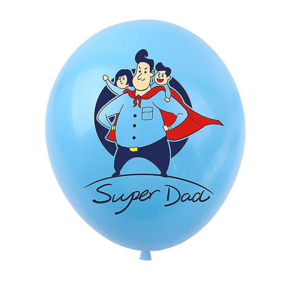 18 stk Happy Fars Day Tema Latex Balloner Kit Dekorationer - Super Dad Best Dad Festival Festartikler favoriserer