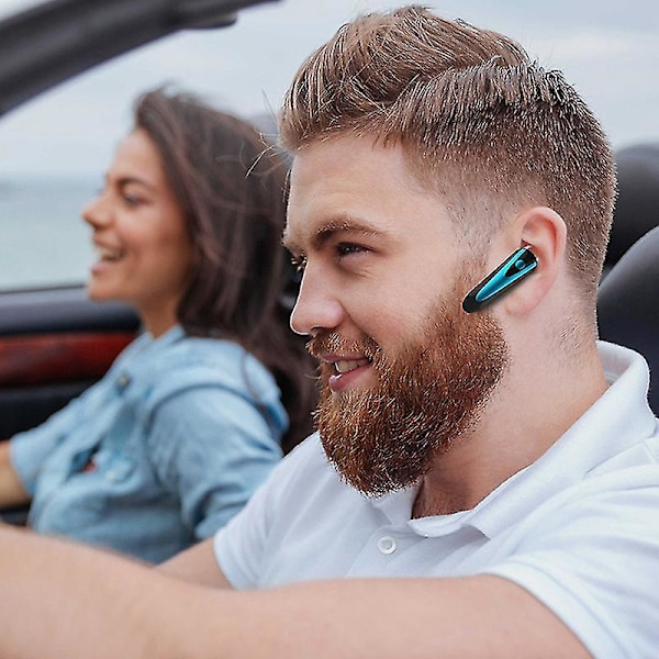 Bluetooth-hörlurar V5.0 Bluetooth-headset, Bluetooth-hörlurar med brusreducering, handsfree-hörlurar kompatibla med iPhone, Android A
