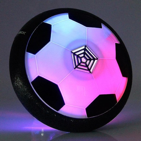 Hover fotball, oppladbar luftkraft flytende fotball med led lys, innendørs utendørs sportsball 18 cm