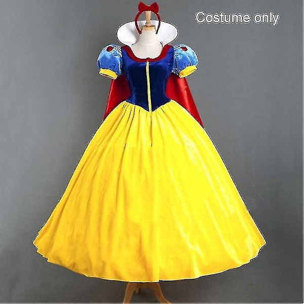 Vuxen Cosplay Klänning Snövit Flickprinsessklänning Kvinnor Vuxen Seriefigur Prinsessa Snövit Halloween Festdräkt K（S）