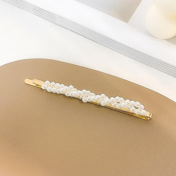 5 stk perleklips store hårklipser pins barrette slips hårnåler