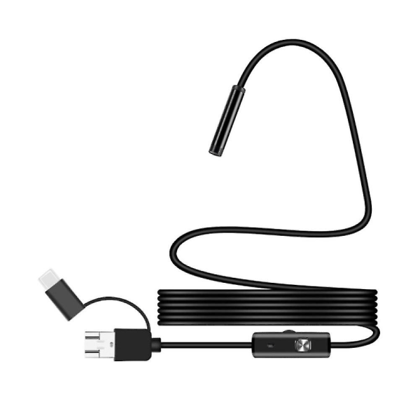 Hiborth 1/2/5m Micro USB Type-C vandtæt endoskopinspektionskamera til Android-telefon