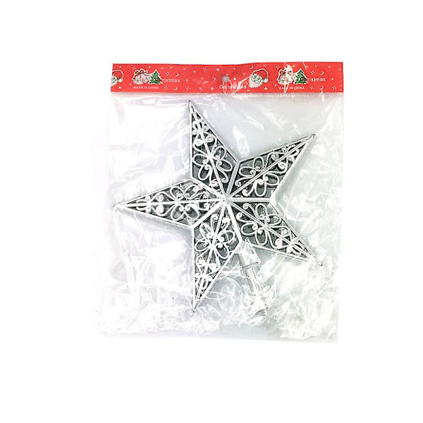 Glitter Julgranstopp Julgranstopp Utomhus Inomhus Flerfärgad 20 Cm Toppstjärna