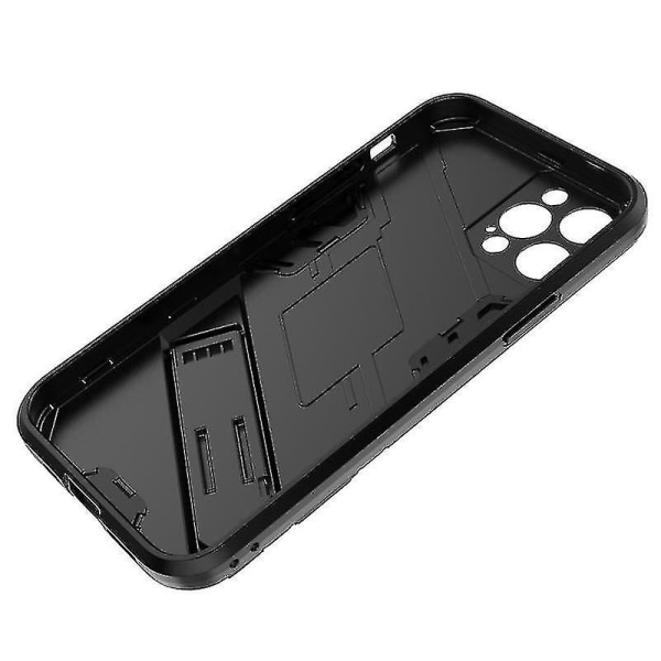 Til Iphone 12 Pro Punk Armor 2 i 1 pc + Tpu stødsikker etui med usynlig holder (sort)