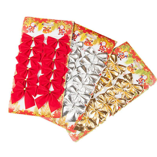 Paket med Gyllene, Silver och Röda Julkulor