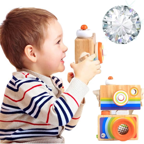 Magisk Träkamera Kalejdoskop Leksak Trä Multi-prism Kalejdoskop Leksak, Klassiskt Spel Pedagogiska Kalejdoskop Leksaker, Bästa Födelsedagspresent