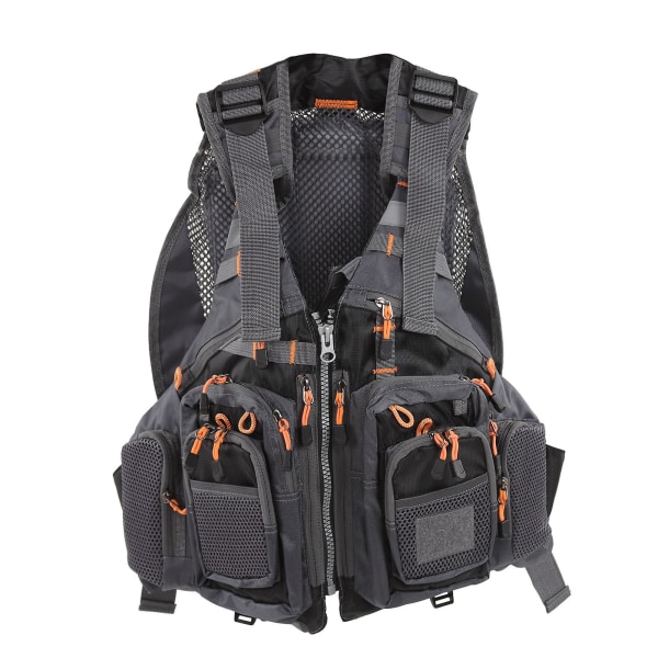 2024Fishing Vest Backpack Adjustable Shoulder Straps and Belt Black Average Size for Men and Women Outdoor Activity